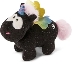 Nici 48415 Schwarzes Einhorn Rainbow Yin & Yang 13cm Stehend Plüsch Kuscheltier