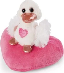 NICI Love Schwan Auf Herz GREEN, Weiß, 10 Cm (48264)