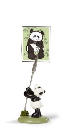 Nici 32503 Fotohalter Zettelhalter Panda Fu Bao Wild Friends Polyresin
