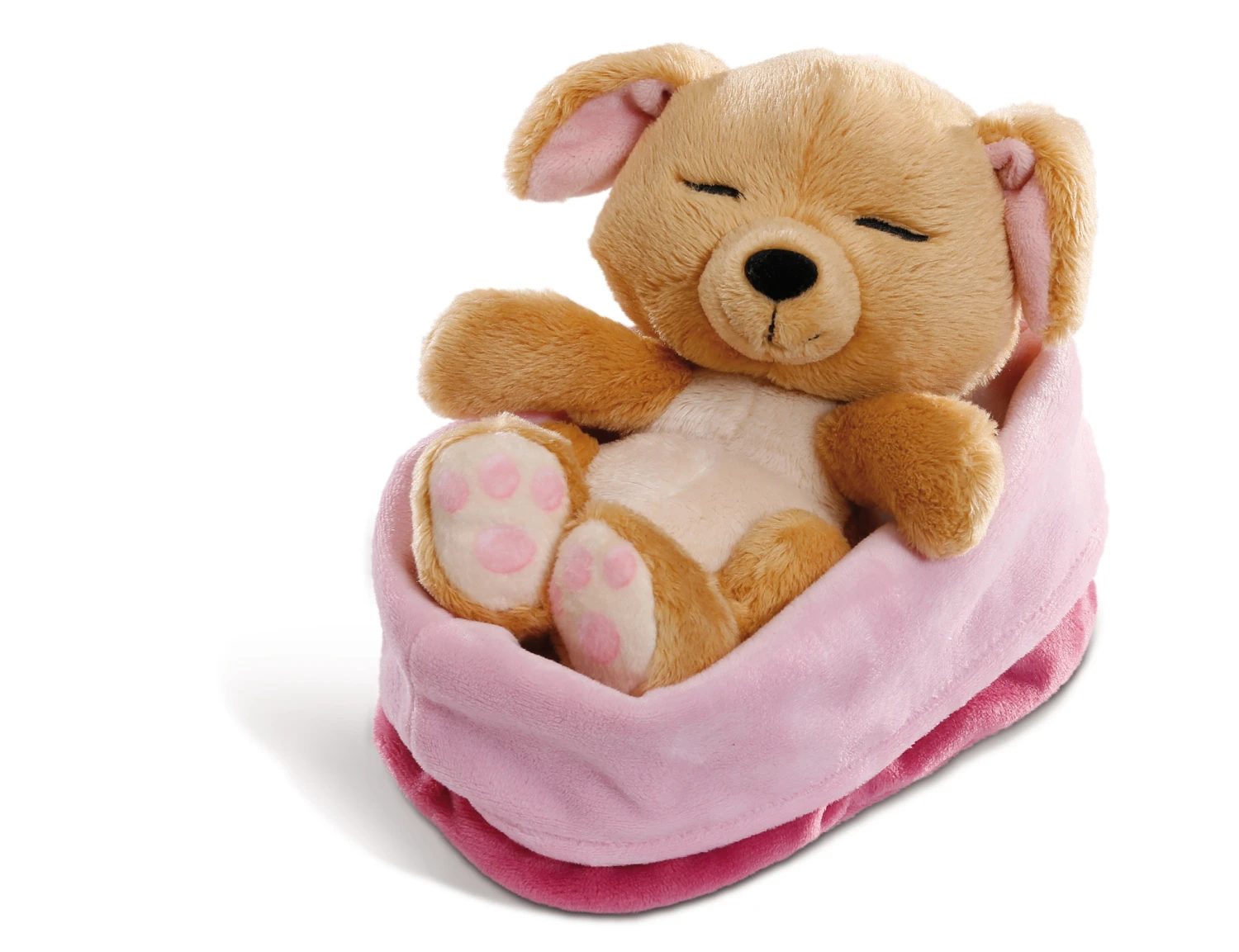 Nici 45374 Sleeping Puppies Schlafendes Hundebaby Im Körbchen 16cm Karamell 2 Nici 45374 Sleeping Puppies Schlafendes Hundebaby Im Körbchen 16cm Karamell – Bild 2