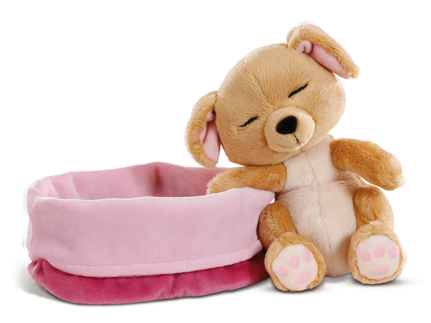 Nici 45374 Sleeping Puppies Schlafendes Hundebaby Im Körbchen 16cm Karamell 3 Nici 45374 Sleeping Puppies Schlafendes Hundebaby Im Körbchen 16cm Karamell – Bild 3
