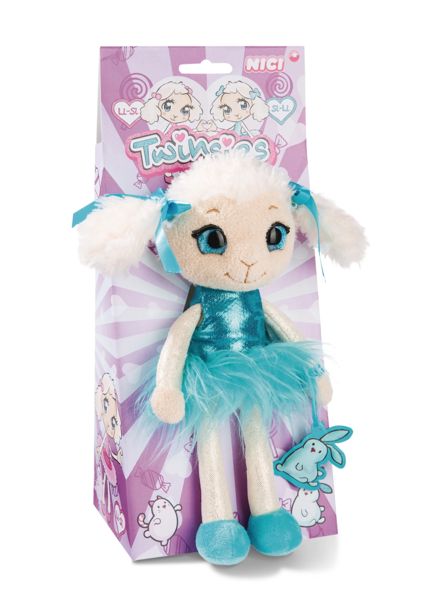 Nici 45887 Twinsies Schaf Si-Li Türkis 25cm Plüsch Schlenker In Geschenkbox 2 Nici 45887 Twinsies Schaf Si-Li Türkis 25cm Plüsch Schlenker In Geschenkbox – Bild 2